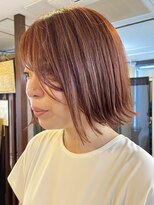 ヘアーサロン ノルテ(Hair Salon NORTE)&nbsp;ヌーディーレッド/外ハネミニボブ