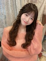 編みたらし/編み込み/ヘアメ/ヘアセット/ホワイトカラー