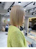 ウェーブミディアム似合わせカットメルティカラーボブ/横浜
