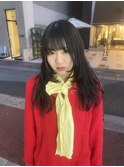 暗髪/艶髪/カラー/顔周りカット