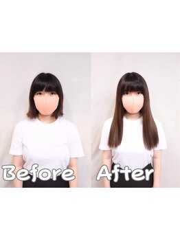 お客様の髪質を見極めて、似合うエクステをご提案!自分のスタイルを好きになる、そんな感動をお届けします!