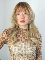 アルバム 新宿(ALBUM SHINJUKU)&nbsp;ウルフレイヤーダブルカラーホワイトベージュハイトーン_F40851