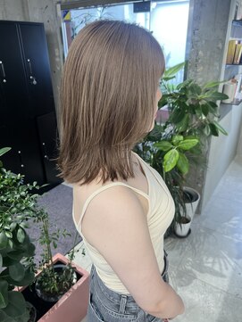 キャラハーフ 池袋東口店(KYARA HALF) 【MIZU】ミルクティーベージュ×レイヤーボブ