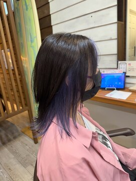 フレリス(FreRis) ダークトーン×バイオレット【守谷/美容室/インナーカラー】