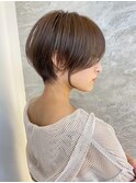 マロンベージュ/ショート/前髪/レイヤー/髪質改善/縮毛矯正/池袋