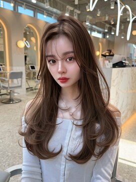 シーシンジュク 新宿南口(Sea shinjuku) 大人ガーリー×ダークアッシュ[似合わせカット/ミディアム]