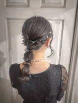 アロマ ヘアー ルーム 新宿3号店(AROMA hair room)&nbsp;結婚式/二次会/パール/シニヨン/編み込み/大人女子/パーティー