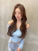 ロンドルーチェ 心斎橋(Lond luce)&nbsp;ダークアッシュ/ミディアムレイヤーカット［髪質改善/縮毛矯正］