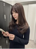 艶ブラウン×ロングレイヤー