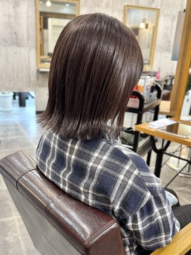 アムレヘアーエタ(amule hair eta) 【amule hair eta】プツッと外ハネグレージュカラー/3０代 40代