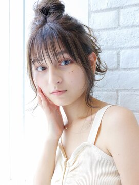 アイティー バイ アルバム 中野店(IT by ALBUM) 玉ねぎポニー_オリーブカラーハイライトカラー_7892