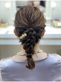 編みおろしヘア【結婚式】【デート】
