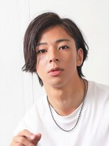 スタンス(stance)&nbsp;ニュアンスパーマでオトコの耳かけミディアム[アンニュイヘア]