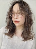 無造作抜け感レイヤーセミロング*ルーズヘア/20代30代40代