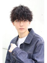 ネイビー(NAVY)&nbsp;圧倒的無造作のウェーブパーマ