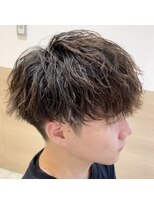 ウェーブ(WAVE)&nbsp;前下がりマッシュ×ソフトツイスパ/メンズパーマ/メンズカット