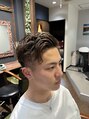 ヘアーズシンプー(hair's shinpuu)&nbsp;アップバングのフェードスタイル