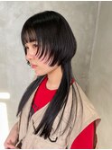 個性的　クラゲヘア　ネオウルフ　姫カット　レイヤー　ウルフ