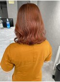 髪質改善カラー オレンジ