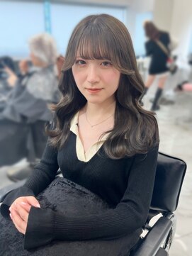 ランテルディ 渋谷(LANTERDIT) くびれヘア　韓国ヘア　顔周りカット　透明感　グレージュカラー