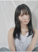 【西梅田】顔まわりレイヤー黒髪セミロング