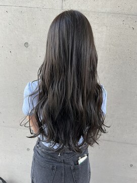 アチーブ ヘア デザイン(achieve hair design) アッシュカラーゆるふわみなみウェーブロング艶感大人可愛い