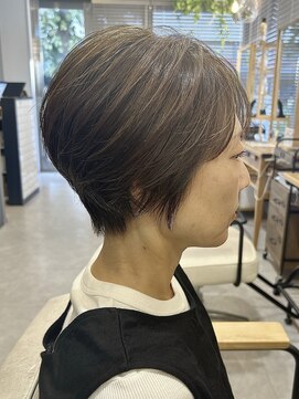 グラッシー センター北店(GLASSI) 白髪ぼかしハイライトでイメチェン★透明感グレージュ★ショート