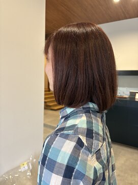 スリー バイ ザサロンフジサワ(THREE by the salon fujisawa) ボブ×ピンクブラウン