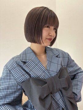 ソレイユトウキョウシブヤ(SOLEIL TOKYO shibuya) 大人かわいい切りっぱなしボブ/ラベンダーグレージュ