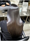 髪質改善 スーパーロング ワンレングス レイヤー 韓国風巻き