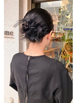 マメ(mame) 結婚式お呼ばれ/ヘアセット/ボブ/まとめ髪