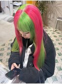pink lime Green