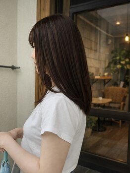 miiro 仙台東口/髪質改善/縮毛矯正ストレート/カラー/ショート【4月OPEN(予定)】の写真/圧倒的ツヤと持続性◎オイルストレート/圧倒的な艶とモチの良さで、今までにないシルクのような質感に*