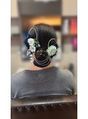 ツヤ系まとめ髪　成人式　卒業式　ヘアセット