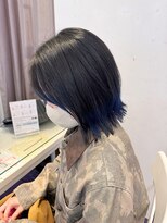 ハピネス 河原町店(Happiness)&nbsp;京都美容室　裾カラー　ブルーカラー　進詩織