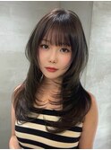 レイヤーカット/グレージュ/イルミナカラー/ハッシュカット
