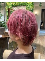 バグスドゥア(Bagus dua) ショートウルフ×クセ×ピンク6.26ニュアンスウルフ