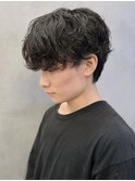 シャドウパーマ韓国風マッシュシースルーマッシュ