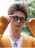 グレージュスパイキーショート