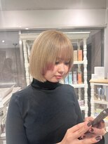 ラファンジュ ヘアー(Rohange hair)&nbsp;ミルクティーベージュ/毛先/ピンクラベンダー/ボブ