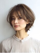 Heart's美人設計と白髪ぼかし専門店 青山表参道店 脱白髪染め/ショートヘア【ハーツ】&nbsp;白髪ぼかし脱白髪染め似合わせショートボブ40代50代60代