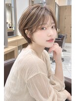 アッシュ 桜新町店(Ash)&nbsp;桜新町/レイヤーカット/ボブ/韓国ダブルカラー/白髪ぼかし