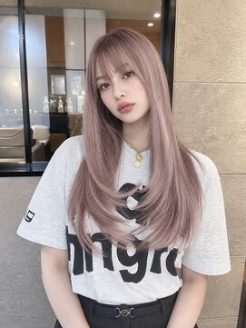 ジュール 銀座(Joule) レイヤーカット×ピンクベージュ