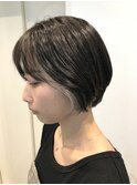 ホワイトインナーカラー/ショートボブ／髪質改善／川崎
