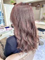 ハナビ(hanabi)&nbsp;髪質改善　デジタルパーマ　レッドベージュ　オークル