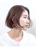 ベージュカラー#ブリーチなし#前下がり#ダメージレスカラー#豊橋