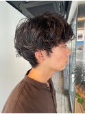 マッシュショートパーマ【メンズサロン　The WILLOW神保町店】