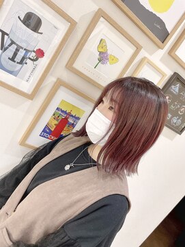 アース 大分森町店(HAIR&MAKE EARTH) 外ハネナチュラルボブ