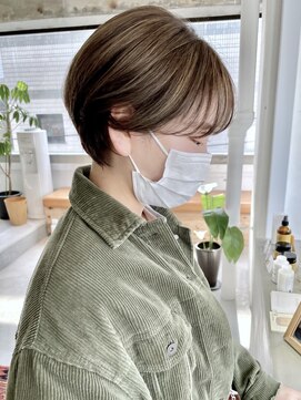 スー 渋谷(suu) 丸みショートカットマッシュショート前下がりショート前髪あり