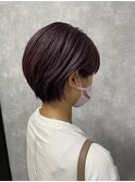 【 C’LD 】お客様スタイル_ラベンダーパープルなモテショート